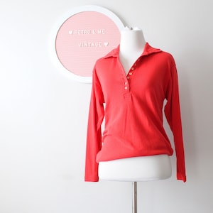 Vintage RED Fancy Chic Sweater..size large..free size. hippie. costume.boho. red. spring. knit. retro. mod.byer. made in USA. quarter sleeve