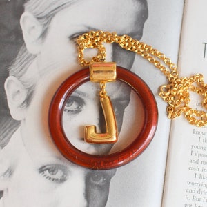 Vintage Style Initial Letter Medallion Necklace - Personalized Jewelry –  The Cord Gallery
