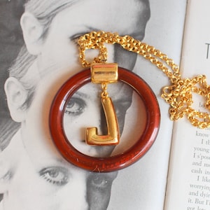 Vintage Style Initial Letter Medallion Necklace - Personalized Jewelry –  The Cord Gallery