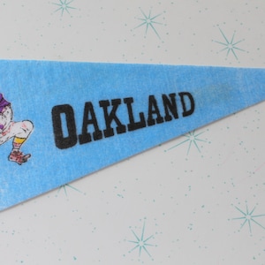 Vintage 1960s Oakland Football Pennant: Retro Sports Decor
