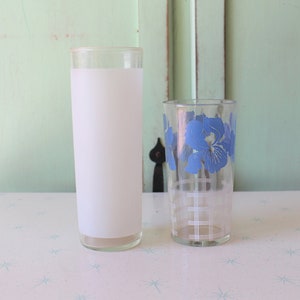 1970s Floral Juice Glasses Set: Retro Kitsch Barware