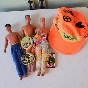 Vintage 1990s NKOTB Dolls, Hat & Novelty Lot