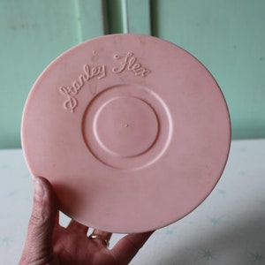 Ciotola Stanley Flex rosa vintage con coperchio: arredamento per la casa alla moda degli anni &#39;60