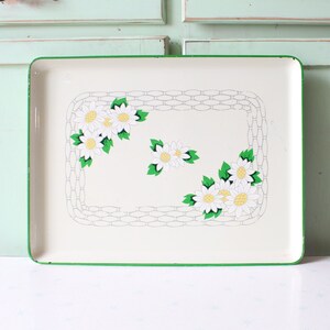 Vintage 1960s Floral Plate Tray: Groovy Retro Kitchen Decor