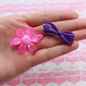 NOS Vintage Flower 1980s Hair Barrette Lot...retro. 80s accessories. ladies. bow. dainty. cute. sweet. accessories. barrettes. toddler. girl