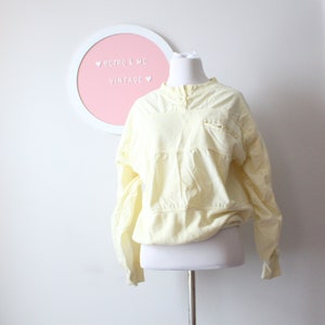 Pullover maglione vintage WORKOUT.... giallo. piccolo. Indie. kitsch. Divertimento. Abbigliamento anni &#39;90. unisex. donne. toilette per signore. . unisex. felpa