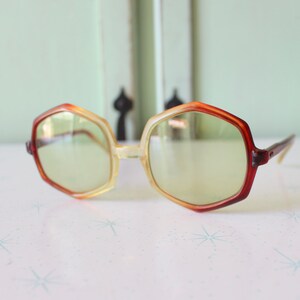 Vintage Hexagon Sunglasses: 70s-80s Unisex Eyewear