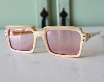 Occhiali Da Sole Vintage Anni 70 Oversize - Montatura Quadrata Rettangolare Per Uomo E Donna - 2