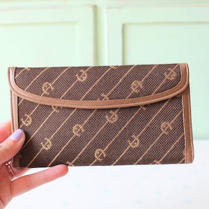 Cartera marrón ETIENNE AIGNER de los años 70... retro. Cartera vintage de diseñador. Prep. Clásica. Cartera de los años 70. Accesorios Aigner de los años 70. Cartera de mano. Elegante.
