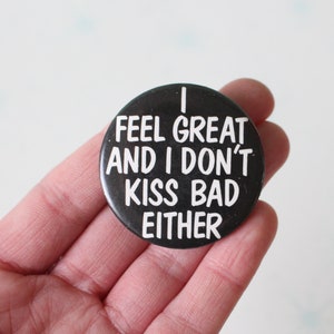 Vintage 1980s Comical Button Pin, Retro Kitsch Accessory