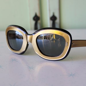Vintage 70s Sunglasses: French Mod Style, Tinted Lens