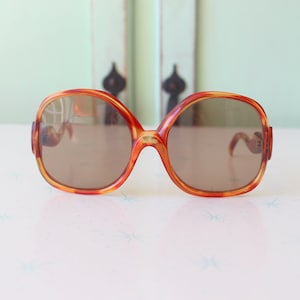 Vintage France Big Sunglasses...rare. womens eyewear.twiggy. 1970s accessories. woodstock. hippie. designer glasses. hipster. costume. mod