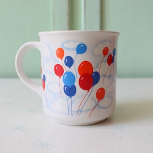 Vintage Balloon Coffee Mug: Kitsch Birthday Gift