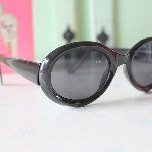 Vintage Black Sunglasses: 1970s Mod Style Eyewear (NOS)