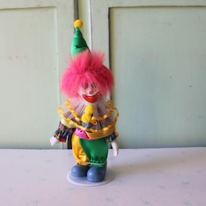 1970s Retro Musical Clown Figurine - Vintage Toy Doll