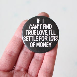 Vintage 1980s Comical Button Pin: Retro Kitsch Flair