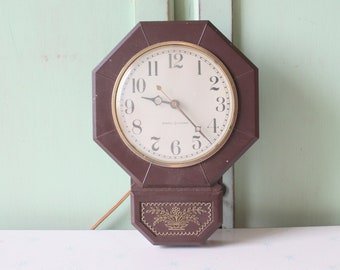 1970s Retro Wall Clock: Atomic Groovy Home Decor (As Is)