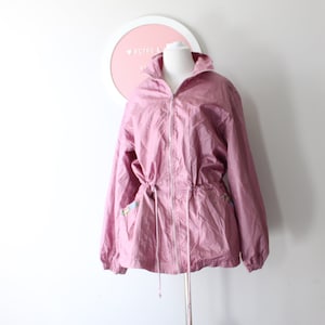 1980s Blair Nylon Jacket: Purple-Pink Retro Track Zipper, Large