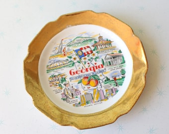 Vintage Georgia Souvenir Plate: "Empire State of the South"