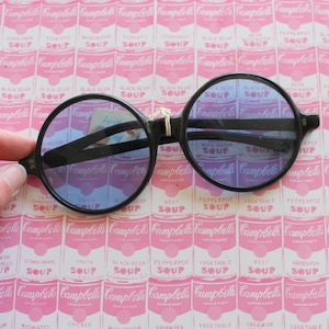1970er Jahre große blaue Linse Sonnenbrille - runde Retro Sunnies - Japan