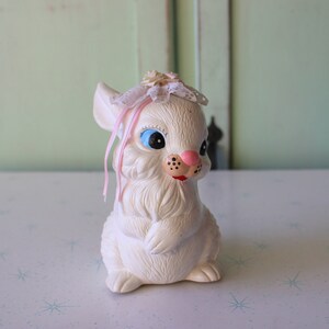 Vintage Bunny Rabbit Figurine: 80s Kitsch Home Decor