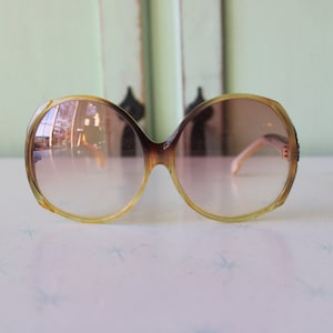Vintage Yves Saint Laurent Oversized Sunglasses: 1970s Mod Style