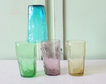 Retro Atomic Swirl Glass Set: Mid Century Modern Kitchenware