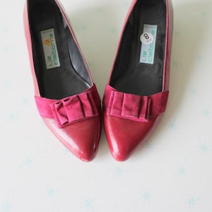 Vintage Red Kitten Heels: Glam Party Pumps, Size 9