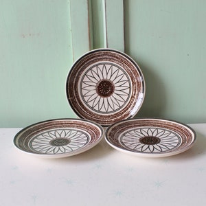 Piatti da dessert Atomic Sunflower: set da 3 pezzi per una cucina in stile retrò