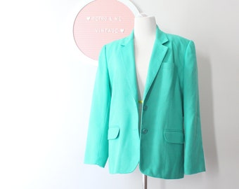 80s Green Blazer: Medium-Large, Retro Mod Style