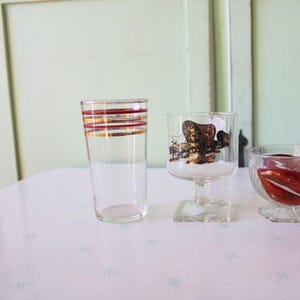 Retro Juice Glasses Set of 3 - 1960s Kitchen Glassware