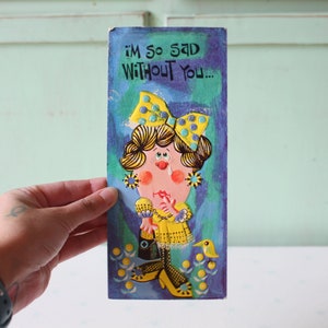 1960s 1970s Vintage Mid Century Tarjeta de felicitación.... amar. nuevo stock antiguo. coleccionable. triste. gracioso. regalo. tarjeta de felicitación retro vintage mod