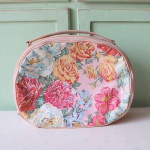 Vintage Floral Carry-On Bag: 1960s Mod Luggage