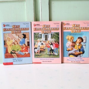 Conjunto de 3 libros vintage de BABYSITTERS CLUB... Ann M. Martin. Colección instantánea. Libros de los años 80. Infantil. Niñas. Adolescentes. Ficción. Diversión. Colecciona.
