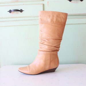 Girls tall deals leather boots