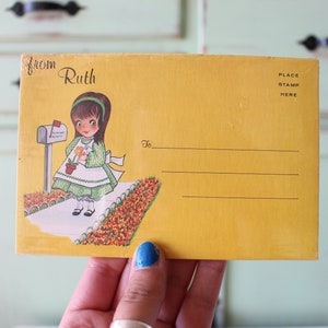 Vintage 60er Jahre Buchstabe RUTH Briefpapier Postkartenblock ...Geburtstag Geschenk . benennen. retro. klassisch. zweigig. Modell Schreiber. Geschenk für sie. R