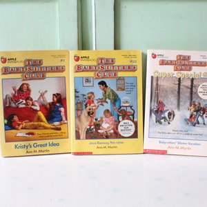 Conjunto de 3 libros vintage de BABYSITTERS CLUB... Ann M. Martin. Colección instantánea. Libros de los años 80. Infantil. Niñas. Adolescentes. Ficción. Diversión. Colecciona.