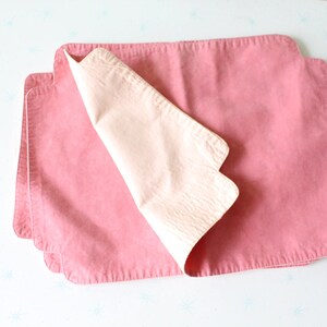 1980s Vintage Mauve Placemats - Set of 4 Pink Table Linens