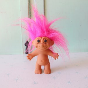 Vintage Troll Doll: 1980s-90s Kitsch Toy, Pink Hair