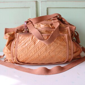Vintage 1970s Taiwan ROC Travel Tote: Huge College Luggage Bag