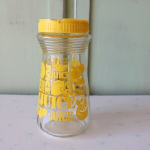 Vintage Lemonade Glass Pitcher: Retro Kitchen Decor, 8&quot; Tall