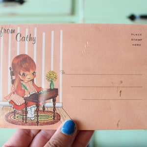 Libreta de papel con carta CATHY, vintage, años 60, NOS, postales, bloc... cumpleaños... nombre... retro... clásico... elegante... moderno... escritor... regalo para ella... C