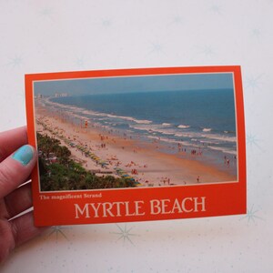 SC Vintage MYRTLE BEACH Postcard...lettere. retrò. arte. arredamento per la casa. kitsch. novità. stato. casa retrò. spiaggia. cartoline vintage. cancelleria