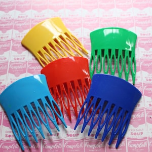 1980s Vintage Colorful Hair Comb: Retro Glam Accessory