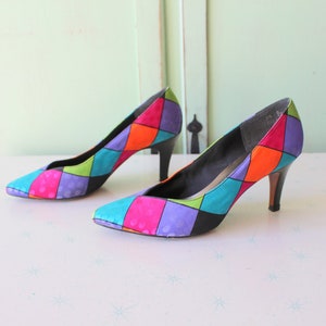 Pink and green pumps clearance