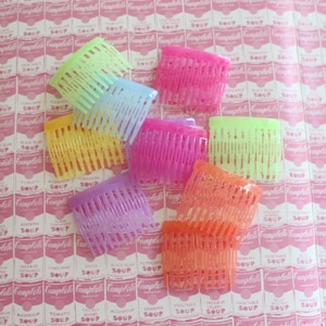 Barrette à pinces à cheveux colorée vintage des années 80