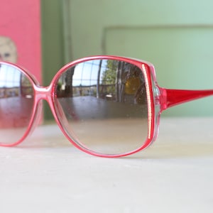 Vintage 1970s Red Sunglasses: Taiwan Retro Eyewear