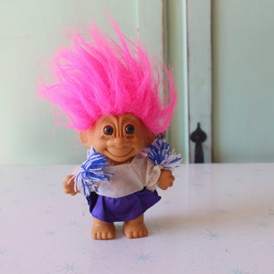 Vintage Troll Doll: 1980s-90s Collectible, Pink Hair, 4&quot;