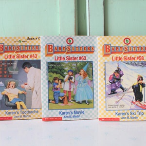 Vintage Babysitters Club &#39;Little Sister&#39; Bücher 3er Set von Ann M. Martin