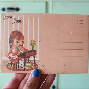 Vintage 60er Jahre NOS Brief JANE Stationary Notebook Papier Postkarten Pad. benennen. retro. klassisch. zweigig. Modell Schreiber. Geschenk für sie. J